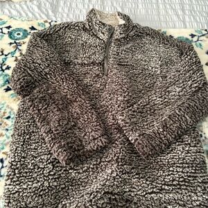 Altar'd State Gray Zip Up Sweater Plush Cozy Design